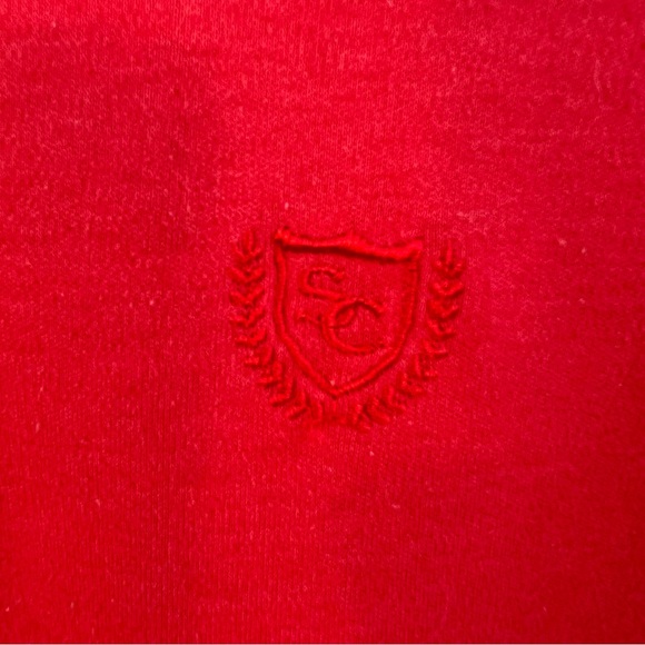 Vintage Steeple Chase Mens S SMall Polo Short Sleeve Shirt Red Embroidered Logo - Picture 2 of 3